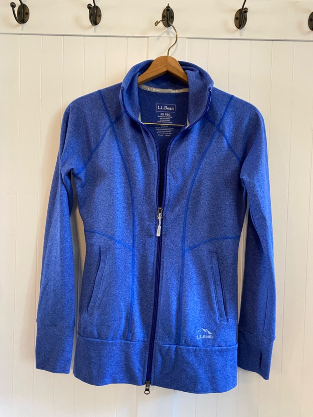 L.L. Bean Women's Blue Full-Zip Performance Jacket Zip-up